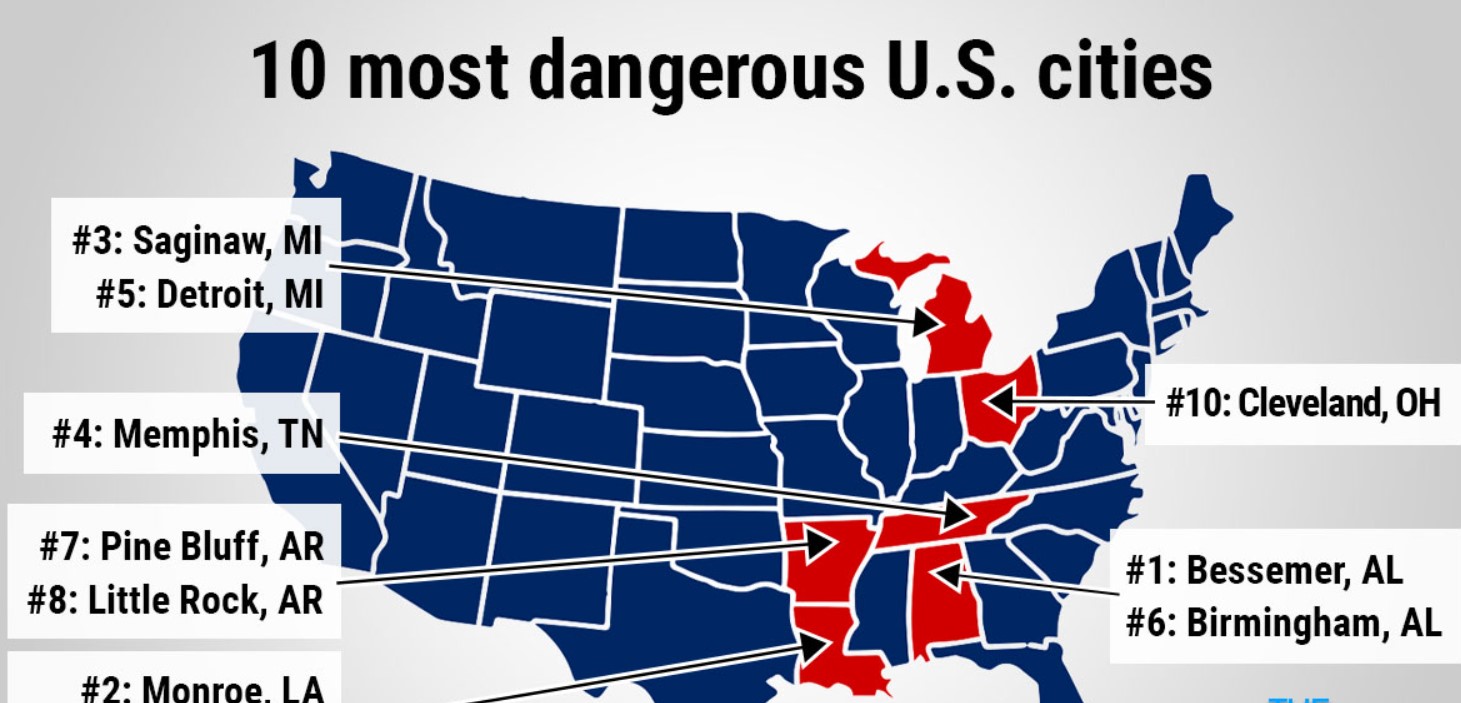 Revealing America's Riskiest Urban Centers 1